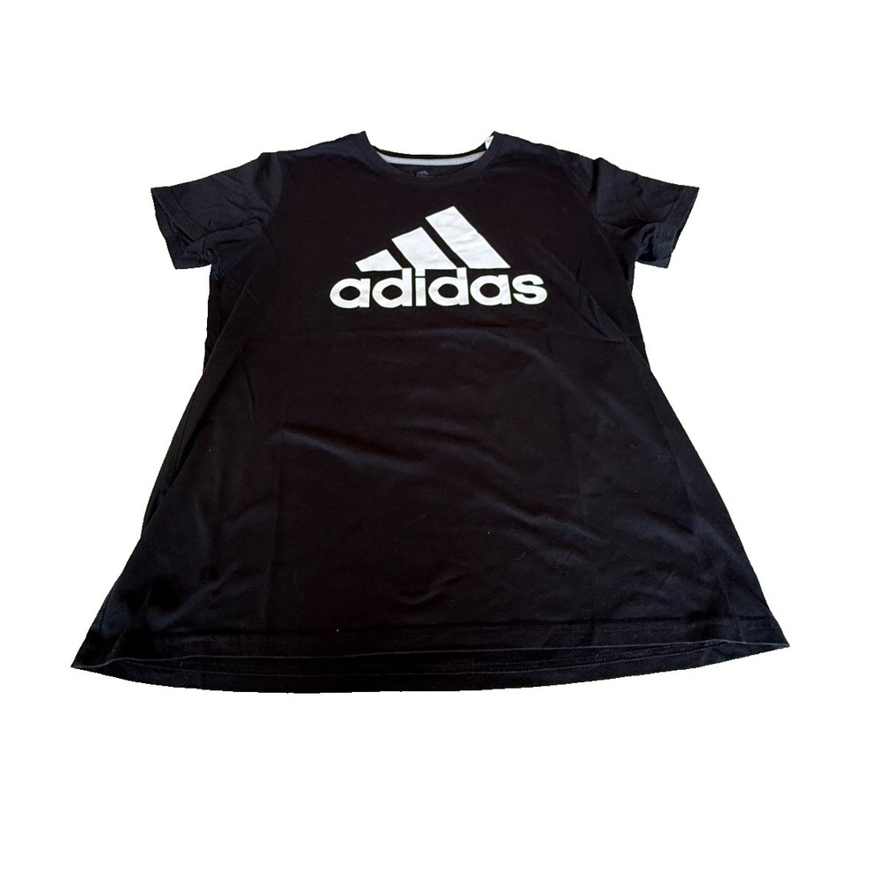 Adidas The Go-To Performance Tee Women's Logo T-Shirt; Black; Size Large;‎ NWT